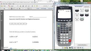 Exponents using A TI-84