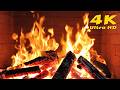 🔥 Cozy Winter Fireplace 4K 24/7. Fireplace Crackling Outdoor Wood Burning Fireplace Video Relaxation