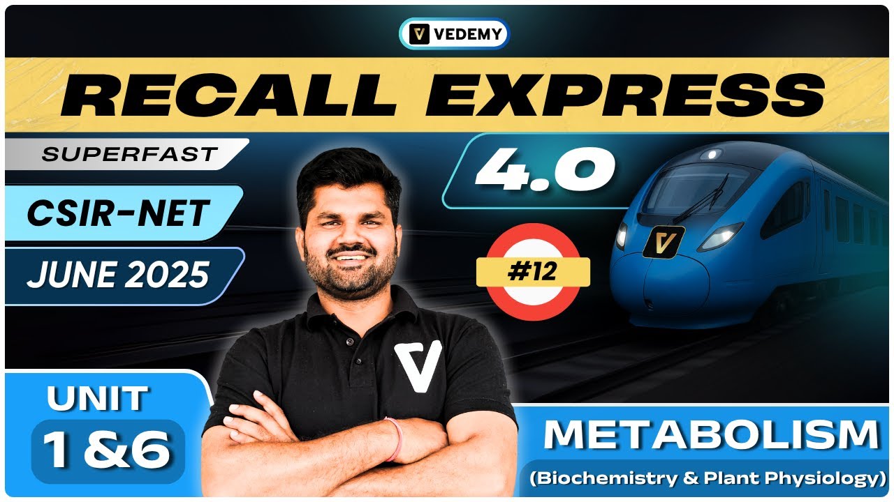 Recall Express 4.0 | CSIR NET June 2025 | Metabolism | Unit 1 & 6 | Part - 2 | Dr. Sanjay Yadav |