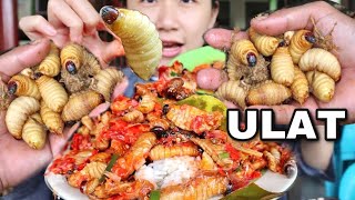 BERANI COBA ? ULAT SAGU TINGGI PROTEIN 🔥 DI TUMIS BALADO SUPER ENDUL 🥺 #jejezhuang KULINER MEDAN