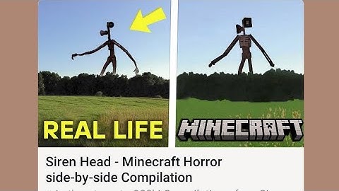 siren head- Minecraft horror side by side compilation