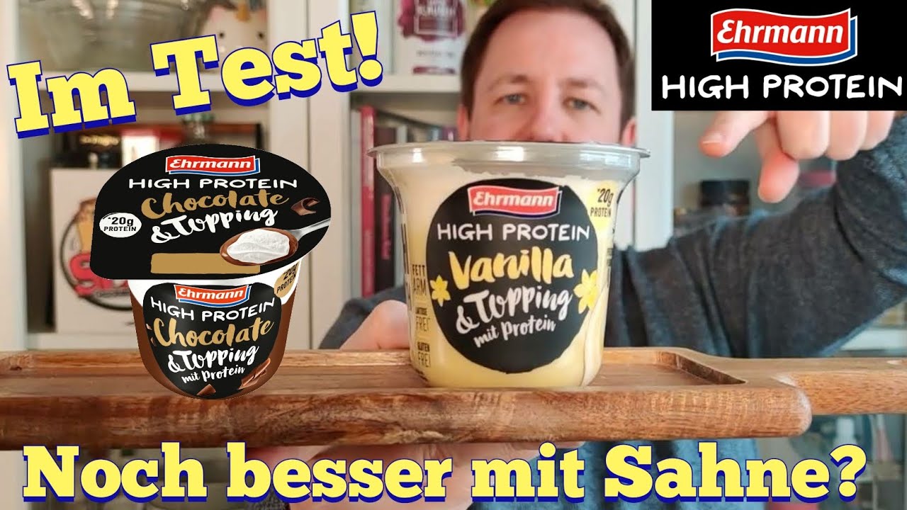Ehrmann High Protein Pudding mit Sahne Topping im Test YouTube