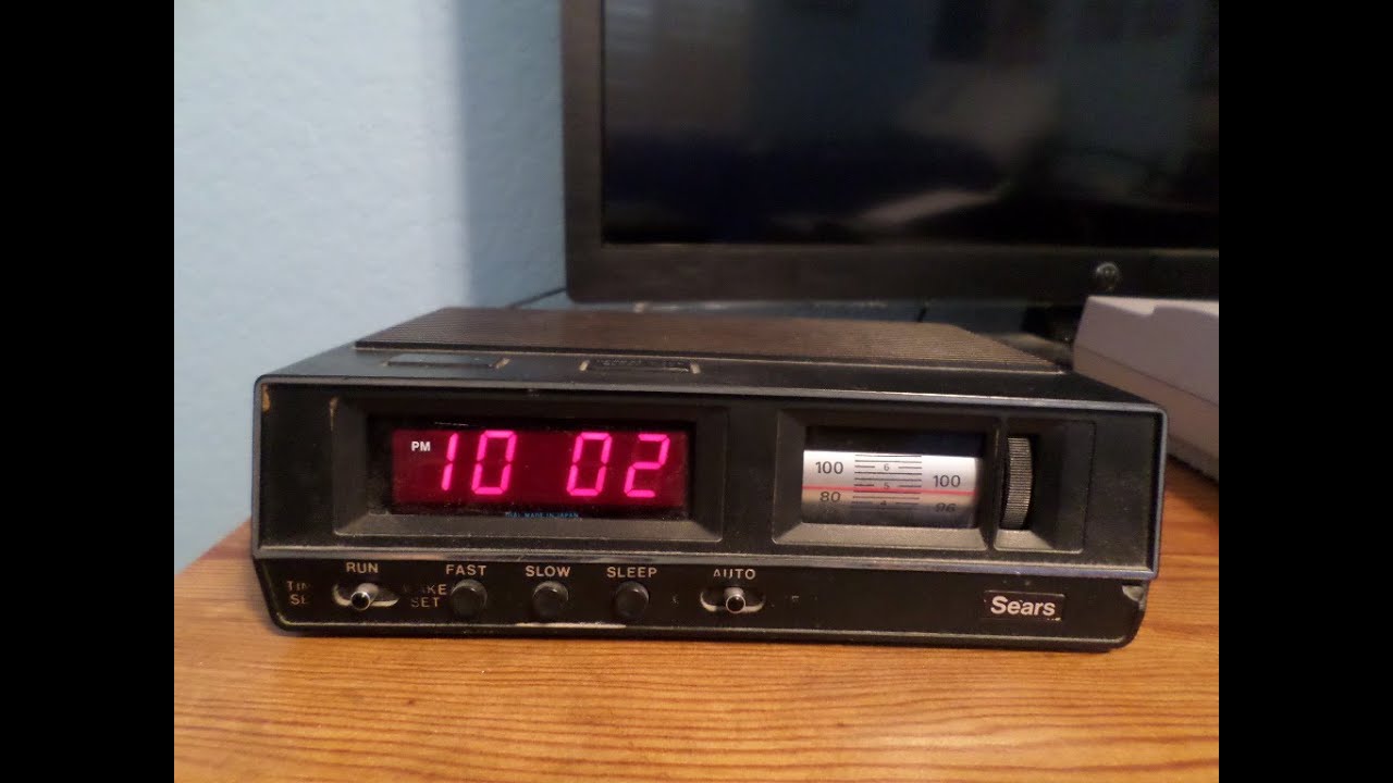 Vintage SEARS 23770 AM/FM Electronic Clock Radio YouTube