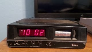 Vintage SEARS 23770 AM/FM Electronic Clock Radio