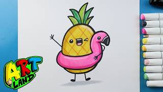 How to Draw a Summer Pineapple