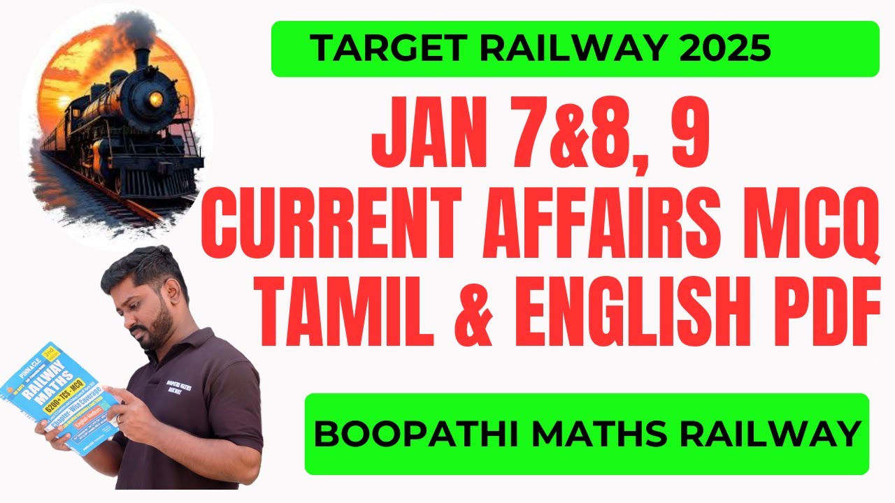 JANUARY 10,11,12 2025 CURRENT AFFAIRS MCQ RAILWAY & SSC CURRENT AFFAIRS ...
