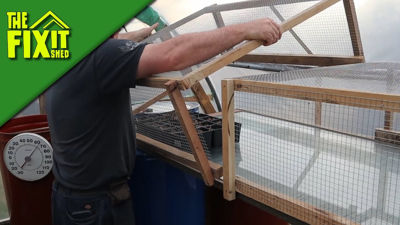 Making Plant Cages to Protect the Plants from Predators in the Hoop House | The Fixit Shed