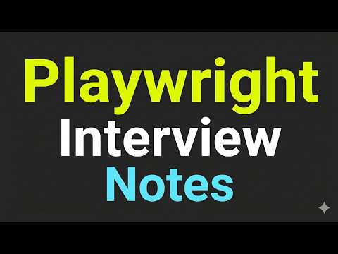 PLAYWRIGHT INTERVIEW READY NOTES 🔥