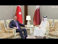Der Ministerpräsident und Außenminister empfängt den türkischen Außenminister