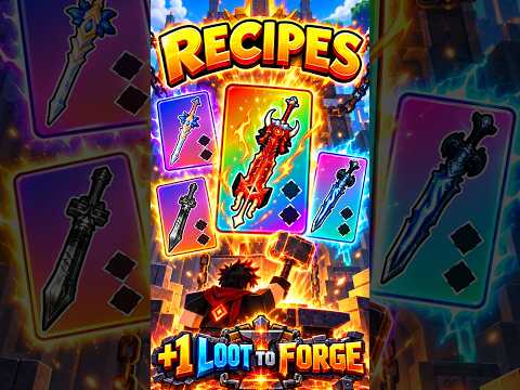 The STRONGEST Sword recipe in +1 Loot To Forge Roblox  #roblox  #robloxguide #loottoforge