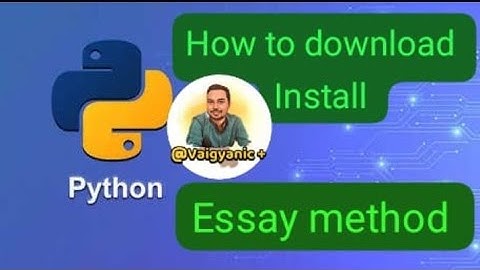 How to download & install python 3.9/  How to install python in window 8.1  @Vaigyanik Plus