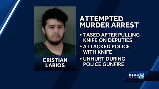 Iowa man charged with attempted murder after pulling a knife on law enforcement