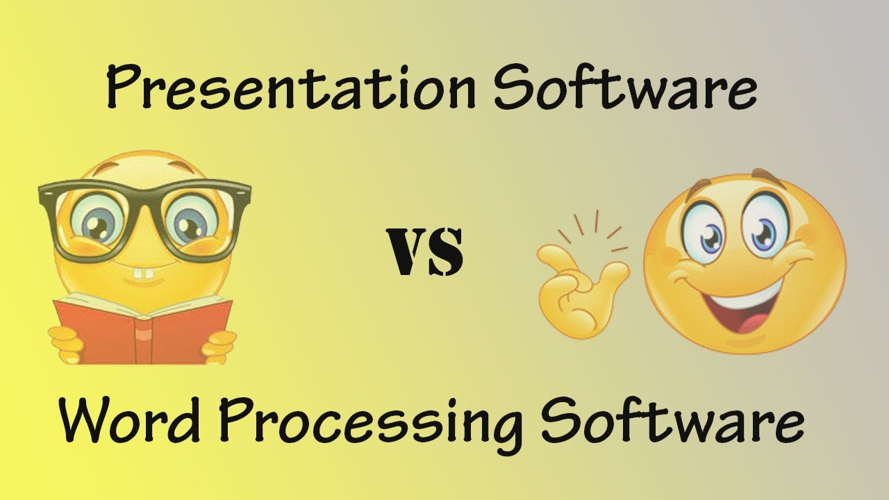 word processing and presentation software