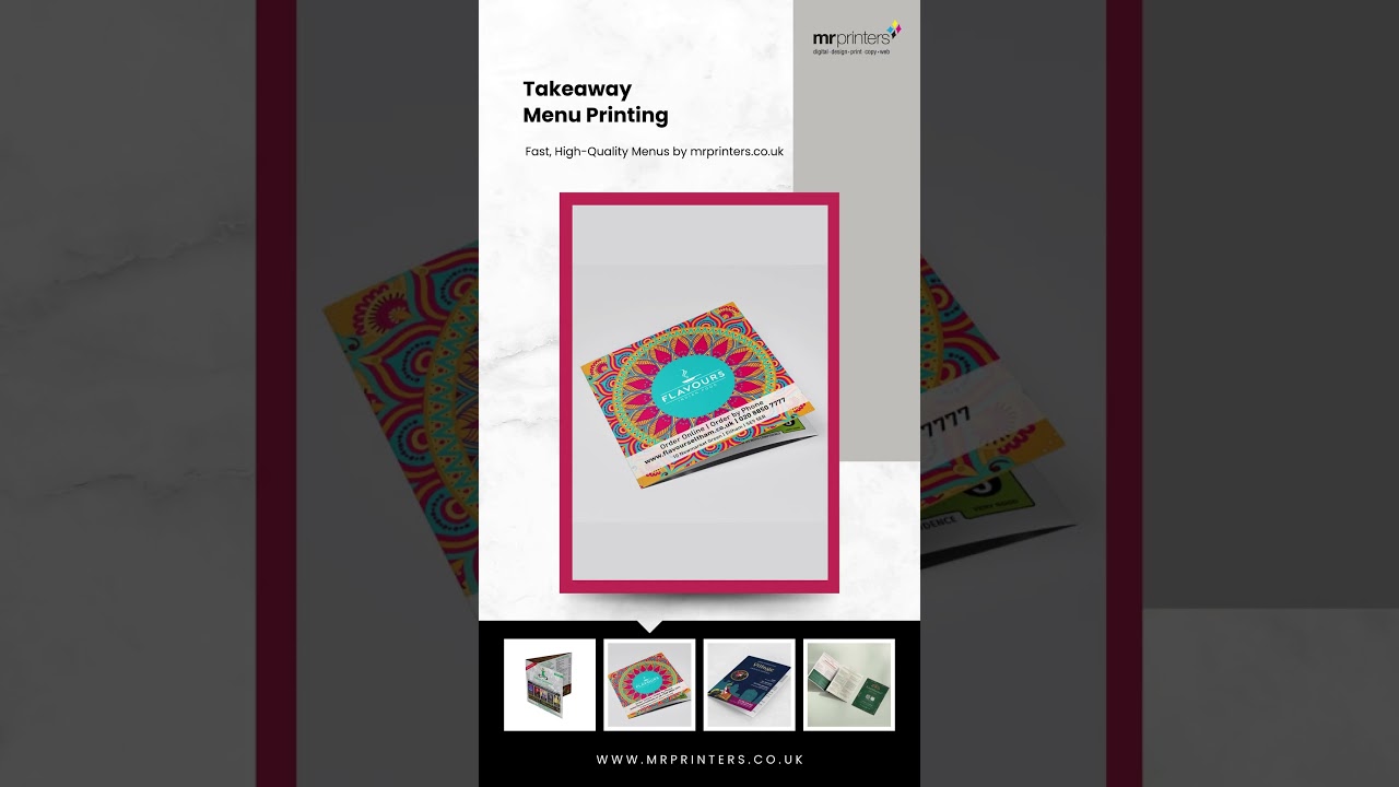 Get high-quality takeaway menu printing with fast turnaround at "mrprinters.co.uk".