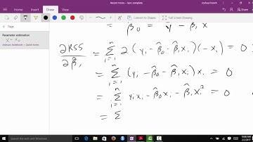 Derivation of OLS estimators in simple linear regression