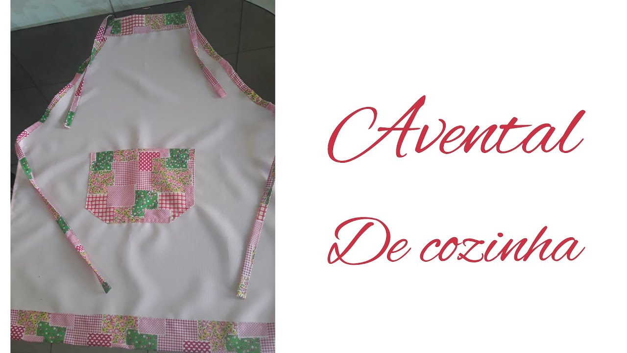 Avental de cozinha, simples e fácil de fazer