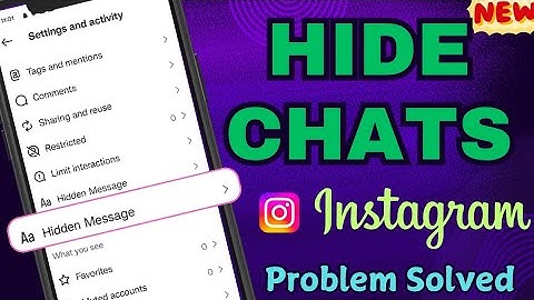 How To Hide Chats Messages On Instagram 2025 New Update