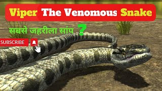 European Viper Snake || Common Adder || Vipera Berus 3D Animation || The Venomous Snake ||