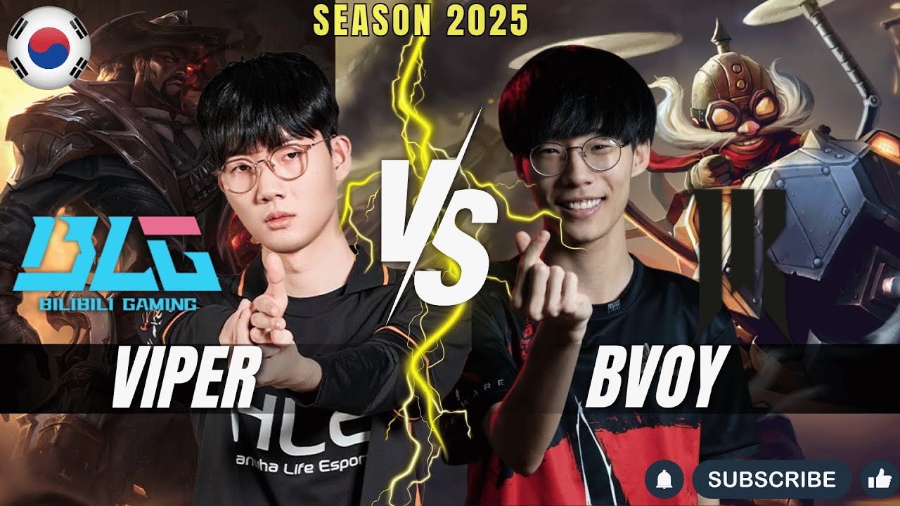BLG Viper vs SR Bvoy - Viper LUCIAN vs Bvoy CORKI ADC - Patch 25.24 KR Ranked | lolrec