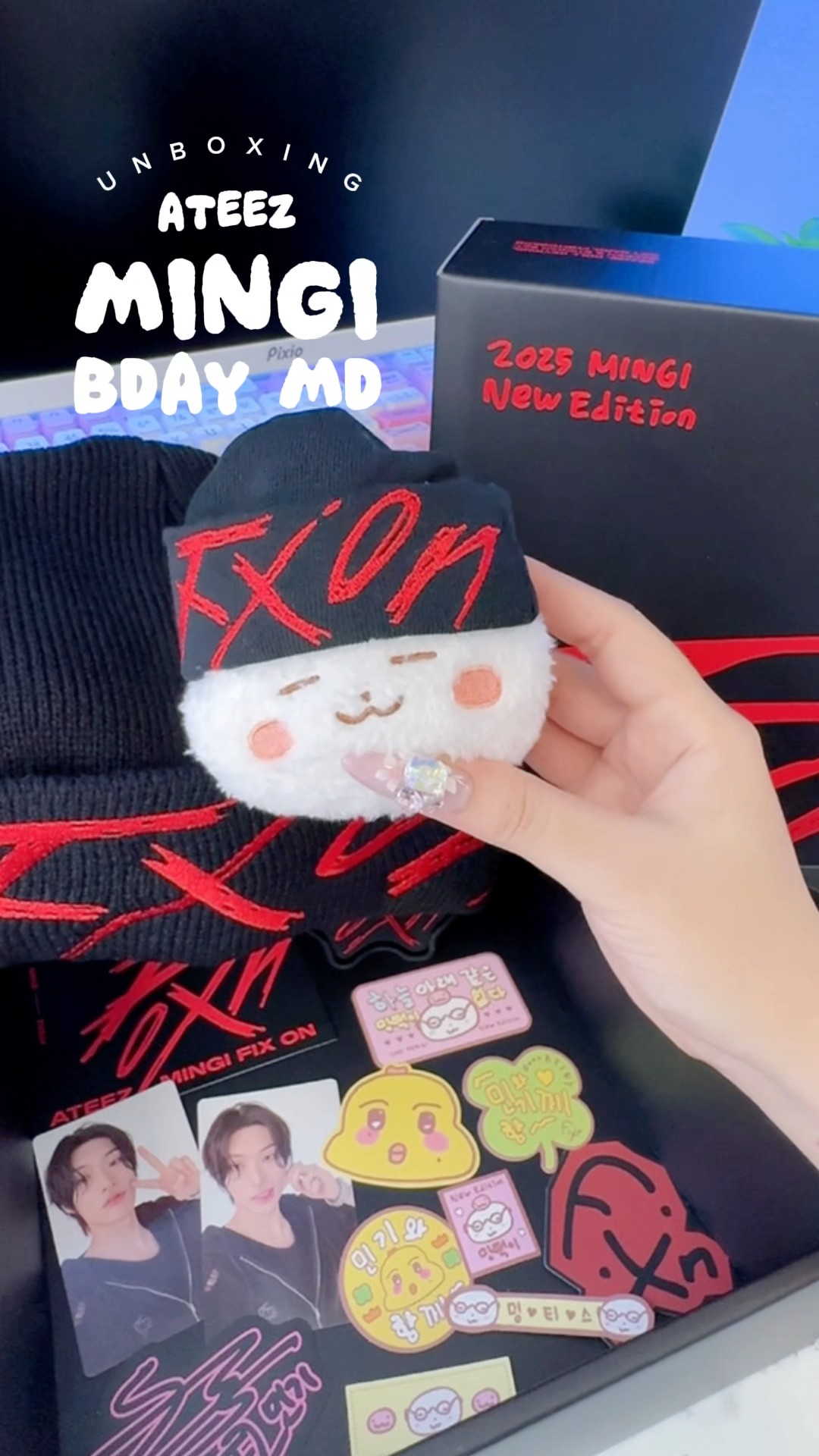 ATEEZ Mingi Bday MD Unboxing [2025] ❤️🖤 | #ATEEZ #에이티즈