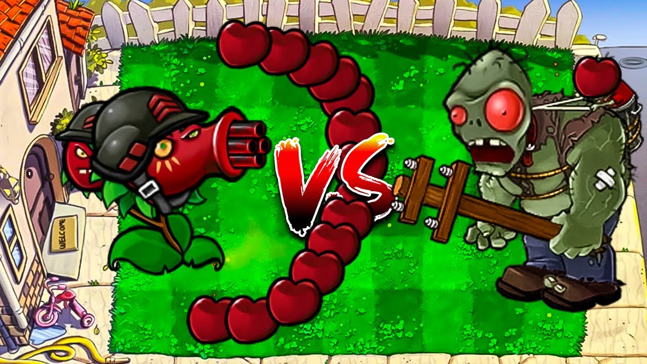 PVZ 1 Fusion 2.3 Challenge!! Cherry Gatling Pea Fusion VS 400 Ultimate Zombie - Who Will Win?