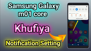 Samsung Galaxy m01 core Khufiya Notification Setting