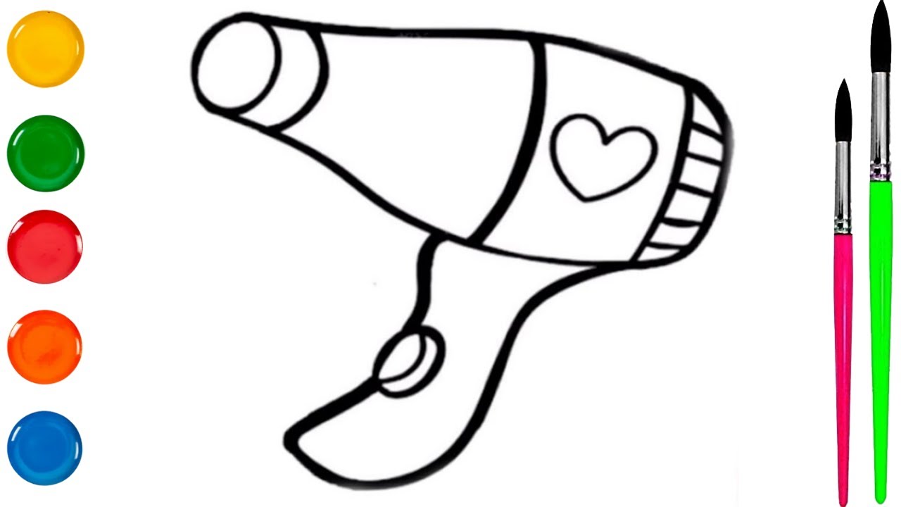 Фен рисунок для детей карандашом