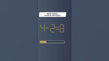 Move Only 1 Matchstick To Fix The Equation | Puzzles #shorts
