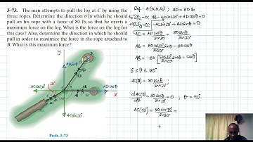 3–73 Equilibrium of a Particle (Chapter 3: Hibbeler Statics) Benam Academy