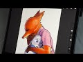 Drawing on Procreate #7 | iPad ASMR | Zootopia sketches