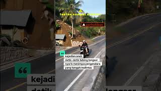 Kejadian Aneh Terekam Kamera Cctv Longsor Di Tebing Pinggir Jalan viral ai longsor
