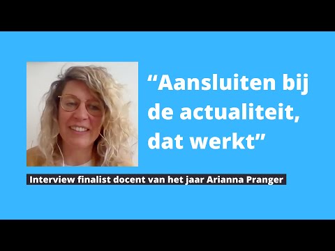 Interview finalist Docent van het jaar: Arianne Pranger