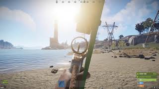 Insane 180m compound bow shot in Rust #shorts