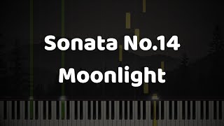 Beethoven – Moonlight Sonata (Sonata No. 14) | Falling Notes Piano Tutorial