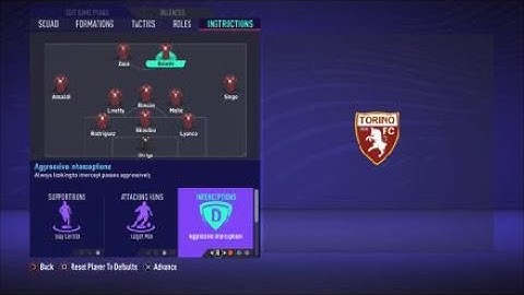 REVIEW FIFA 21 Custom Tactics - Recreate 3-5-2 of Torino + Instructions - Replicate real system