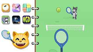 Last Pocket, Diamond Stickers!, Rollers!, Tennis Cat 3D, Hook King Runner | New Games Daily screenshot 3