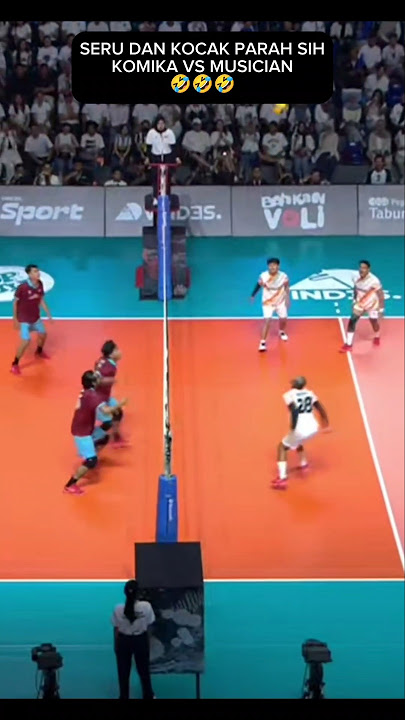 Keseruan permainan voli Komika VS Musician #volleyball #vindes #shorts