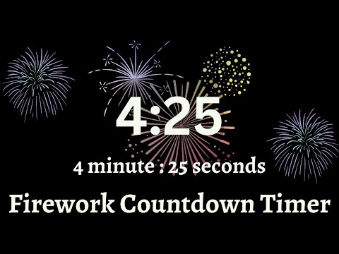 4m:25s - 4th Of July Countdown Firework Timer! (With Firework sound effect ending)