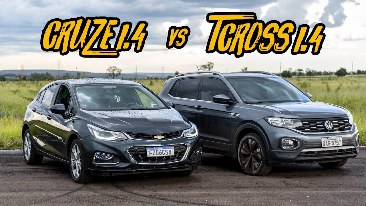 TCROSS 1.4 VS CRUZE 1.4! VW VS CHEVROLET QUAL ANDA MAIS?