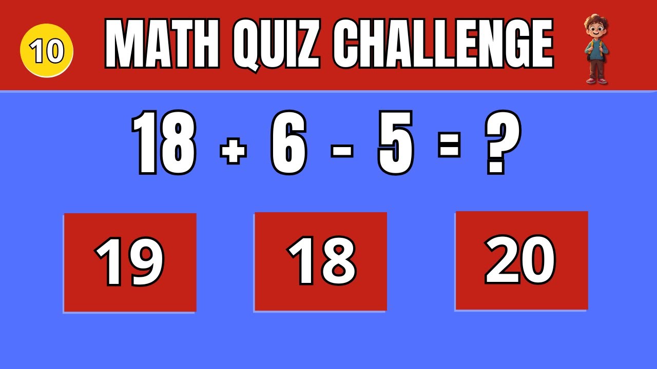 Brain-Boosting Math Quiz! 20 Questions to Sharpen Your Mind - YouTube