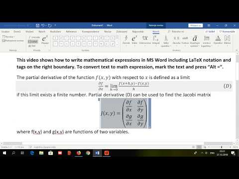 How to write equations with tags in MS Word