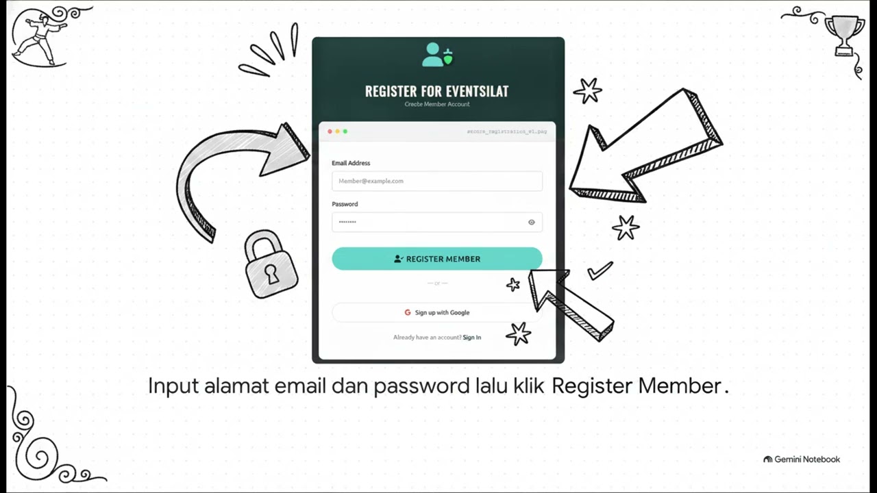 Cara Pembuatan Akun Member EventSilat di website EventSilat.com