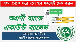 SMS দিয়ে অগ্রণী ব্যাংক ব্যালেন্স চেক করার উপায় | Agrani bank balance check by sms 2023