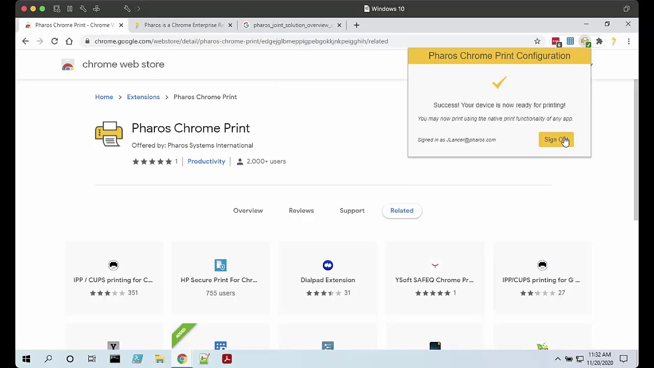 chrome print extension