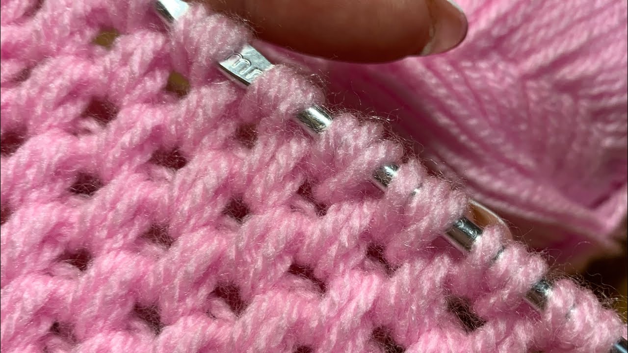 Супер лёгкий тунисский узор крючком 👍👌