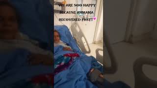 Our ammama has recovered so much!!so we are so much happy ammama!!!💗❤️