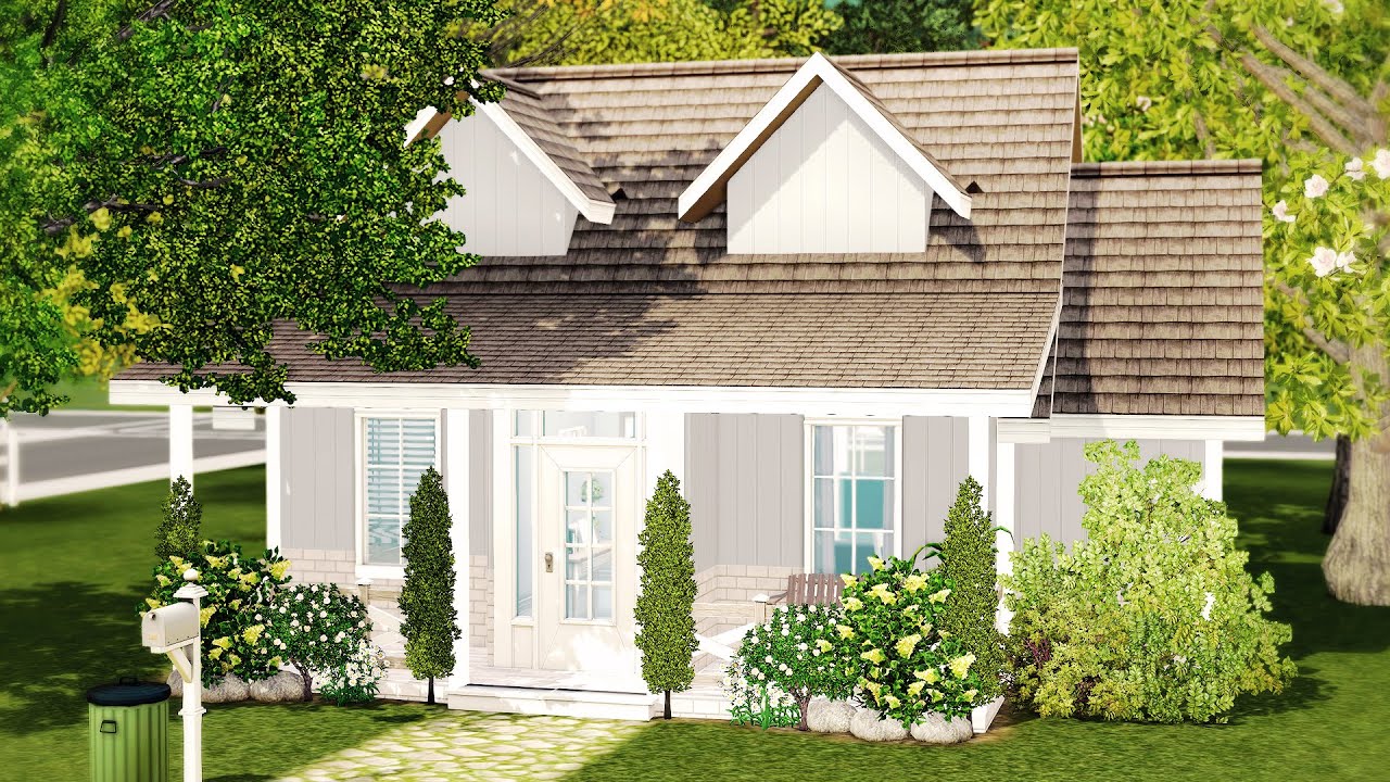 light + airy tiny home // the sims 3 speed build