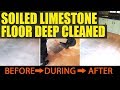 Soiled Limestone Kitchen Floor Deep Cleaned And Sealed In Crookham