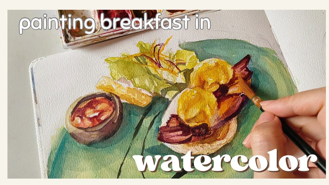 Painting food illustration breakfast menu / Mijello Gold Mission ...