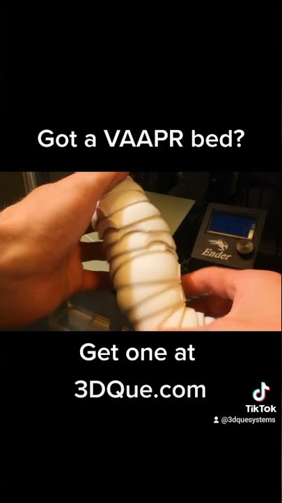 Highly satisfying 3D print releases from special VAAPR bed